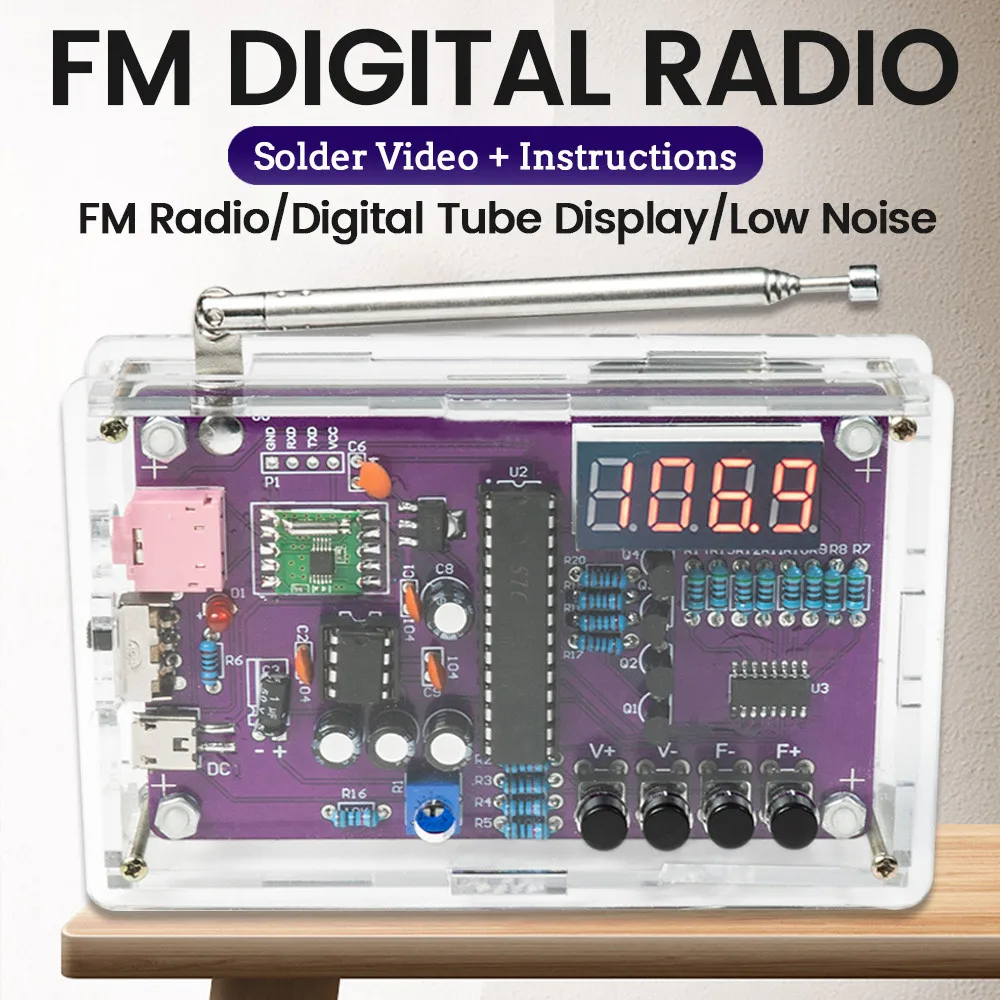 DIY FM Radio Electronic Kit - Perfect for Soldering Practice & Technological Learning