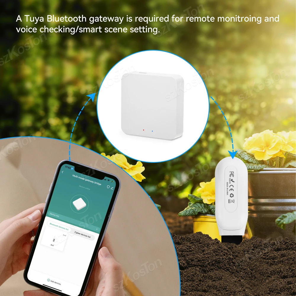 High-quality Tuya BT Wireless 2In1 Soil Moisture Meter & Plant Soil Temperature Humidity Monitor - AliExpress 30 image 5