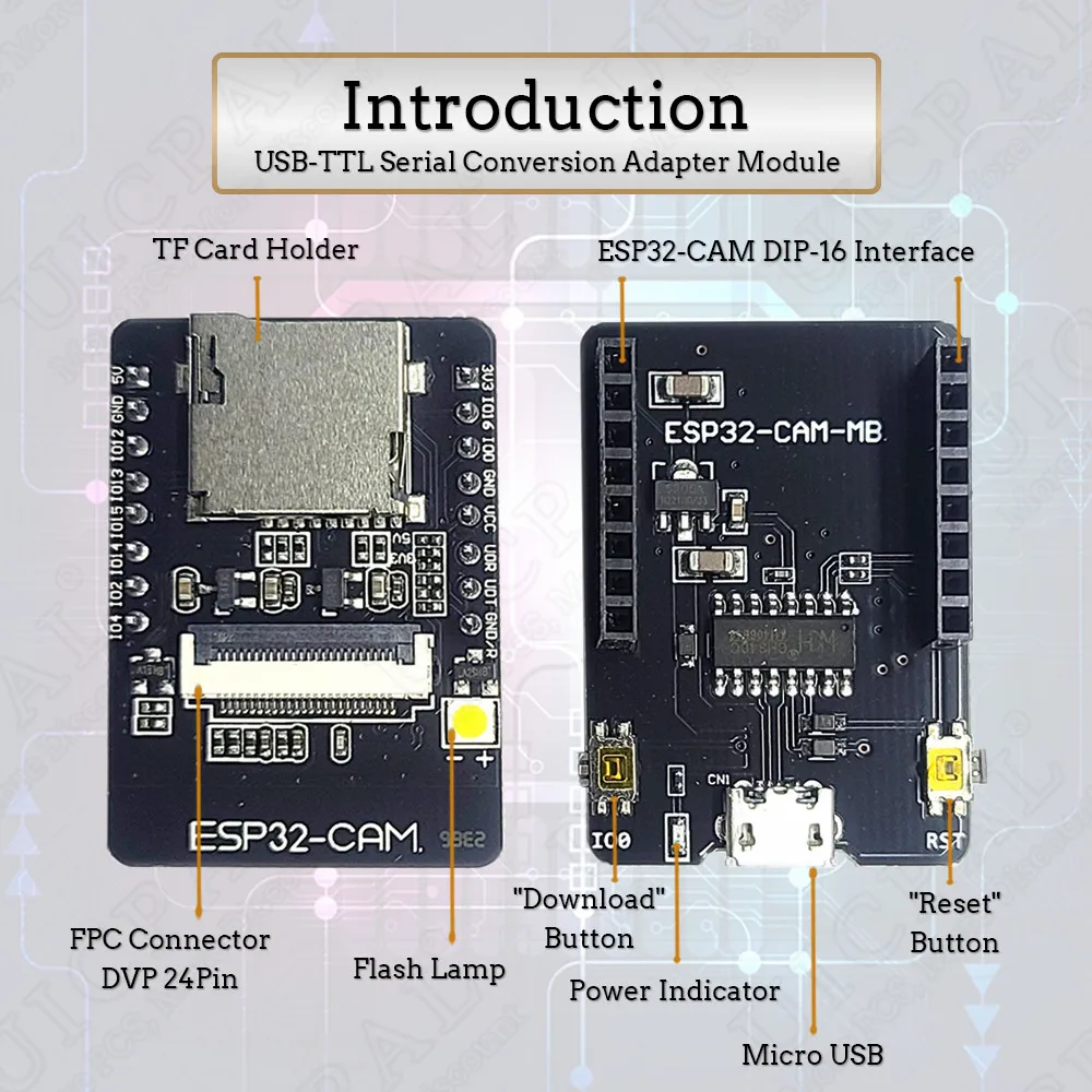 High-quality ESP32 CAM WiFi Bluetooth Night Vision Camera Module Kit 2.4 GHz image 2