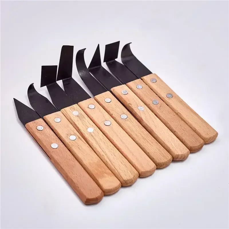 High-quality 8-Piece Stainless Steel Sculpture Carving Toolset with Comfortable Wooden Handles image 4