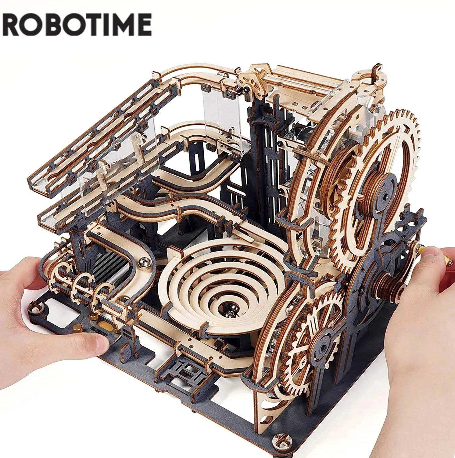 Robotime Rokr Marble Run Set - 3D Wooden Puzzle DIY Model Kit - DIY HUB